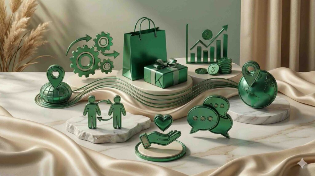 نموذج الأبعاد السبعة للاستدامة المطور من مختبر الاستثمار الاجتماعي - 7Ps of Sustainability